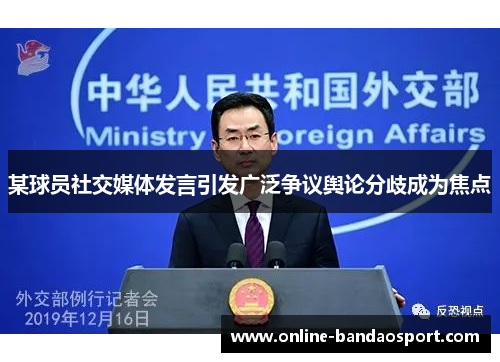 某球员社交媒体发言引发广泛争议舆论分歧成为焦点